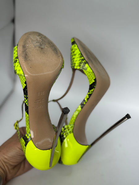 Sandali stiletto stampa rettile