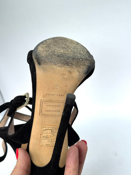Sandali gioiello suede