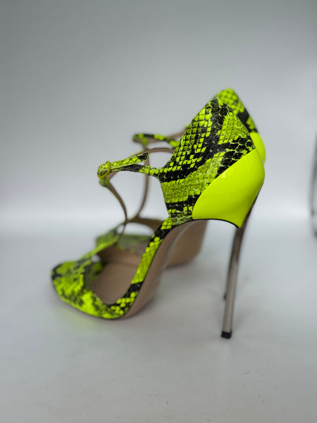 Sandali stiletto stampa rettile
