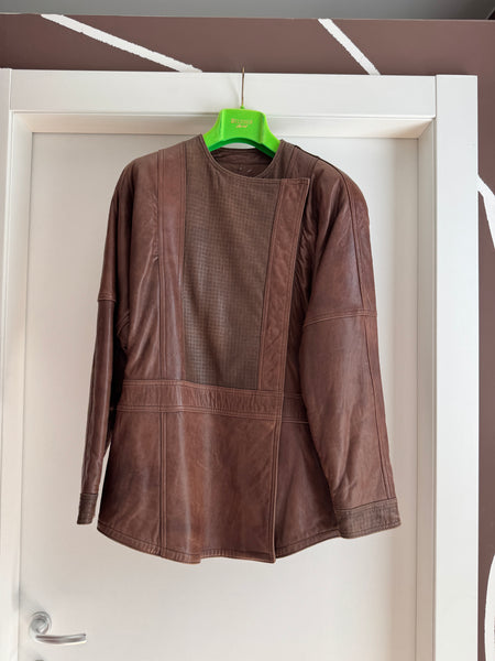 Giacca in pelle vintage Giorgio Armani - pezzo d’archivio