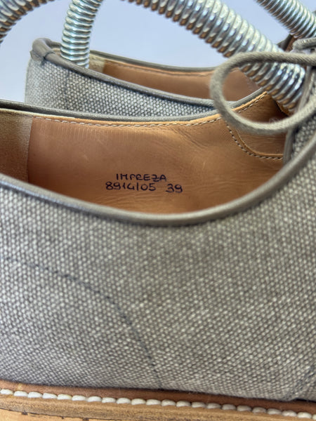 Scarpe Stringate Derby Church's "Impreza" in Tessuto Tecnico Grigio