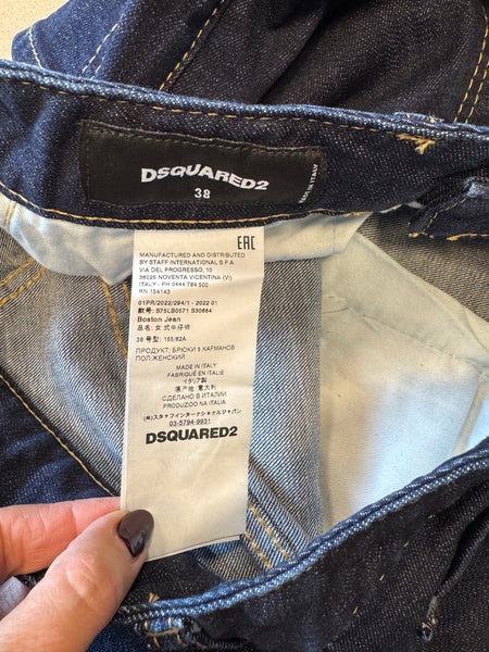 Jeans DSQUARED2 Boston Jean donna taglia 38 scuri straight