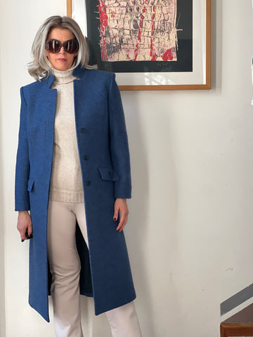 Cappotto lungo blu