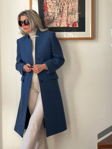 Cappotto lungo blu