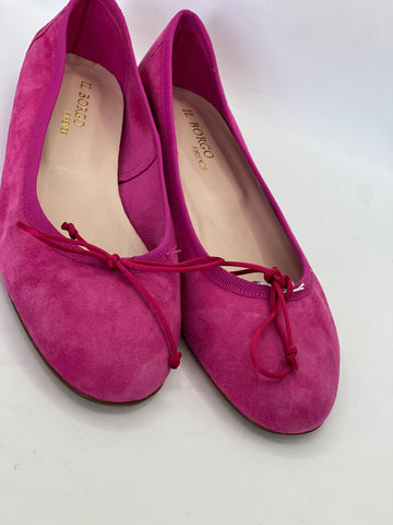 Ballerine fucsia in suede