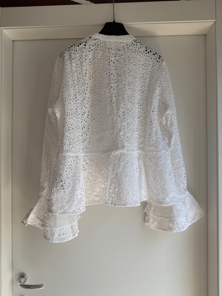 Camicia in pizzo con volant