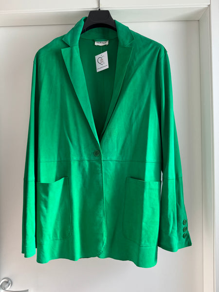 Blazer in camoscio verde