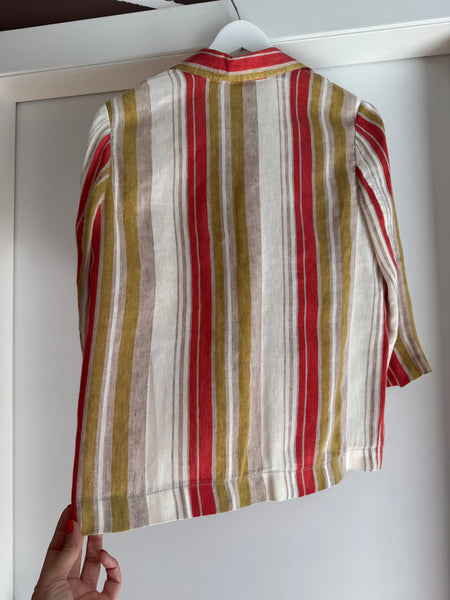 Giacca/Blazer in lino a righe