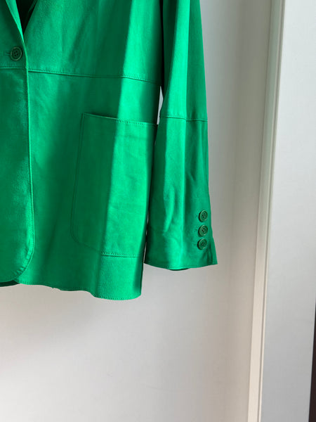 Blazer in camoscio verde