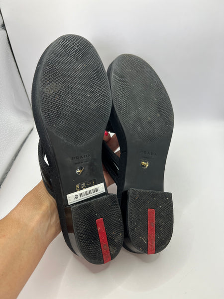 Sandali infradito pre-owned Prada linea rossa