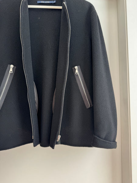 Giacca cappotto corto in lana e chachemire