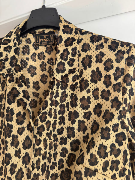 Camicia animalier Fendi vintage