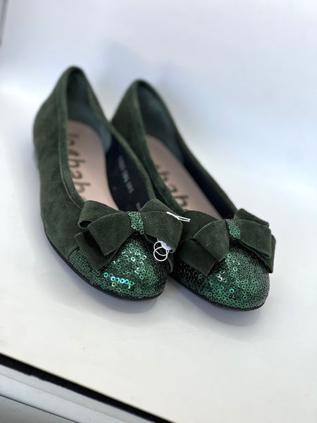 Ballerine verdi con paillettes