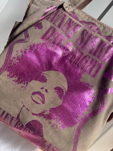 Borsa Tote Vintage D&G Dolce & Gabbana "Fun is My Life" - Autunno 2003 (Y2K Archive)