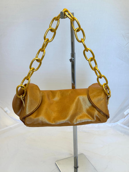 Borsa in pelle con catena