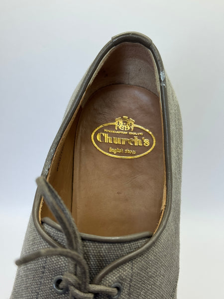 Scarpe Stringate Derby Church's "Impreza" in Tessuto Tecnico Grigio