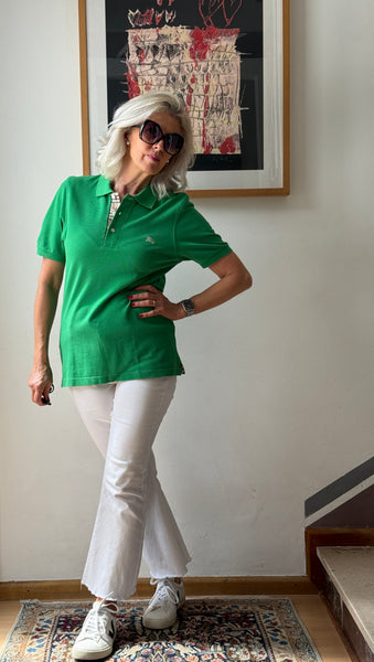 Polo Burberry verde unisex