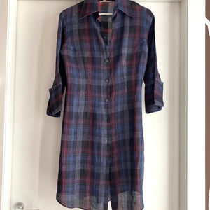 Camicia lunga tartan