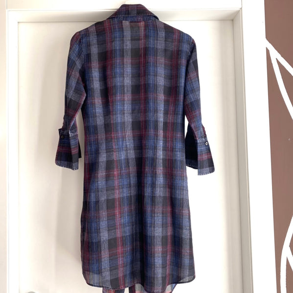 Camicia lunga tartan