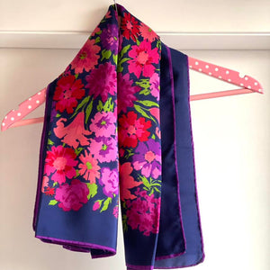 Foulard Viola a Fiori