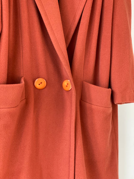 Cappotto vintage color aragosta