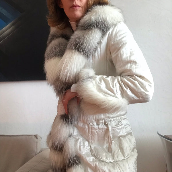 Cappotto Imbottito Bianco Mosco