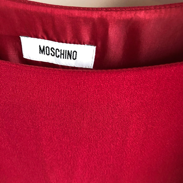 Abito Rosso Smanicato Moschino