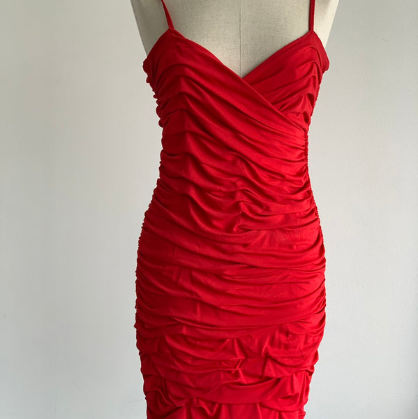 Minidress Drappeggiato Rosso