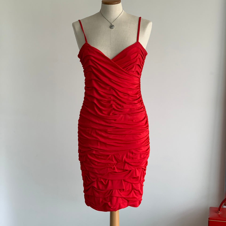 Minidress Drappeggiato Rosso