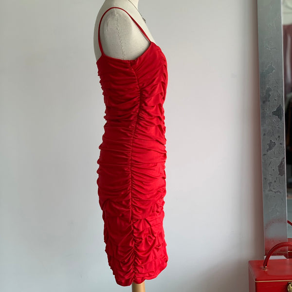 Minidress Drappeggiato Rosso