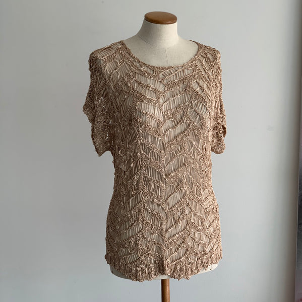 Maglia Traforata Beige Falconeri