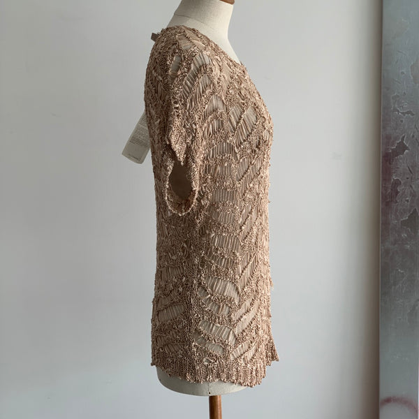 Maglia Traforata Beige Falconeri