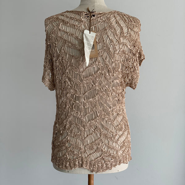 Maglia Traforata Beige Falconeri